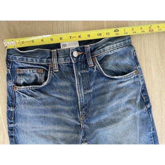 Zara Womens High Rise Straight Leg Regular Length Jeans 4 Classic Casual - Picture 6 of 6